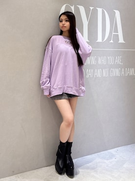 「アイテム（スウェット）」を使った、rimikaさん（レディース・157cm）の夏コーディネート