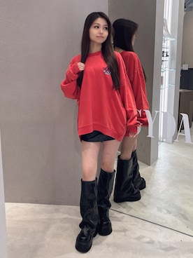 「アイテム（スウェット）」を使った、rimikaさん（レディース・157cm）の夏コーディネート