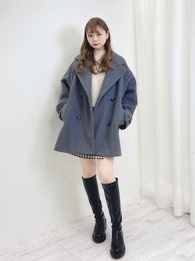 「INGNI（イング）のアイテム（その他アウター）」を使った、kataokaさん（レディース・162cm）の冬コーディネート
