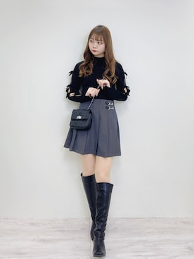 「アパレルスタッフ」｜「アイテム（ブーツ）」を使った、kataokaさん（レディース・162cm）の冬コーディネート
