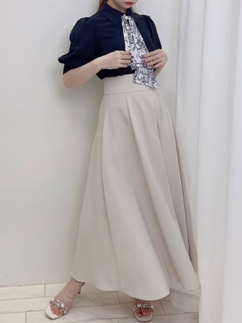 b-matcygne Aラインフレアトップス ginie ペプラムカットフレアトップス｜WOMEN｜250IAA80-3121｜AZUL BY MOUSSY