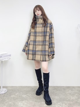 「アイテム（ステンカラーコート）」を使った、kataokaさん（レディース・162cm）の秋コーディネート