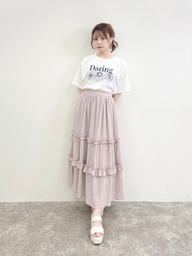「刺繍」｜「アイテム（サンダル）」を使った、kataokaさん（レディース・162cm）の夏コーディネート