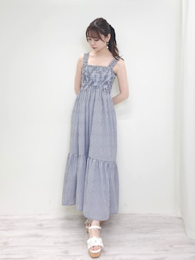 「162cm」｜「アイテム（ワンピース/ドレス）」を使った、kataokaさん（レディース・162cm）の夏コーディネート