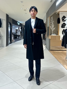 「アイテム（スリッポン）」を使った、makoさん（メンズ・180cm）の冬コーディネート