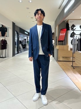 「アイテム（セットアップ）」を使った、makoさん（メンズ・180cm）の夏コーディネート