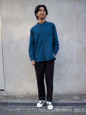 「アイテム（スウェットパンツ）」を使った、makoさん（メンズ・180cm）の秋コーディネート