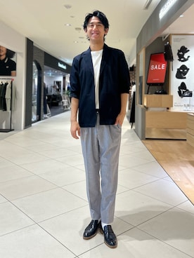 「アイテム（カーディガン/ボレロ）」を使った、makoさん（メンズ・180cm）の夏コーディネート