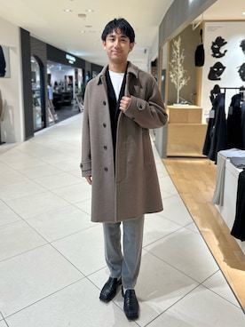 「アイテム（スリッポン）」を使った、makoさん（メンズ・180cm）の冬コーディネート