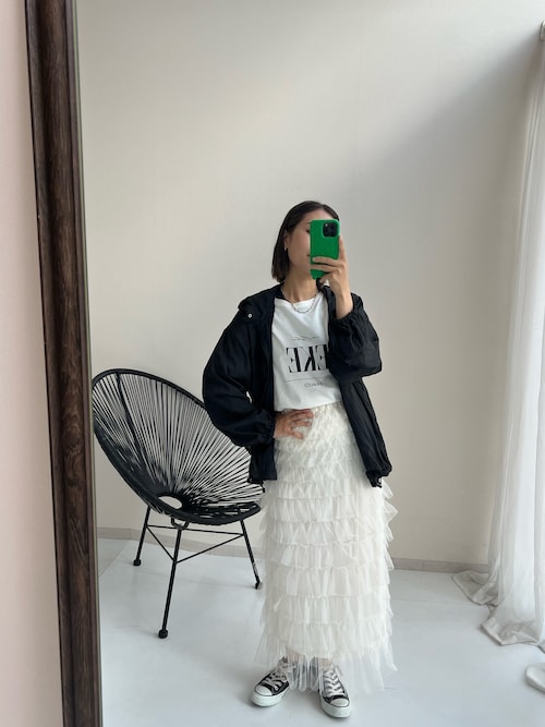 シアー素材パーカーブルゾン