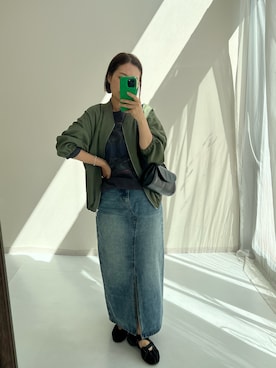 「レディース」｜「アイテム（ジャケット/アウター）」を使った、えっちゃんママさん（レディース・154cm）の秋コーディネート