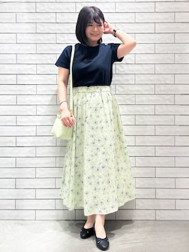 「Sunauna（スーナウーナ）のアイテム」を使った、MINさん（レディース・155cm）の春コーディネート