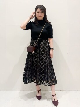 「アイテム（ポーチ、ブラウン系）」を使った、MINさん（レディース・154cm）の夏コーディネート