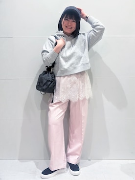 「SOUP（スープ）のアイテム（トップス）」を使った、MINさん（レディース・155cm）の春コーディネート