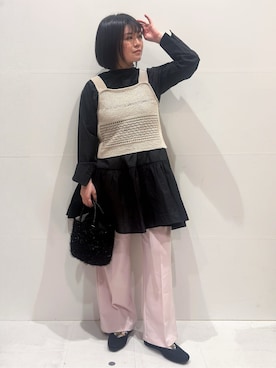 「SOUP（スープ）のアイテム」を使った、MINさん（レディース・155cm）の春コーディネート