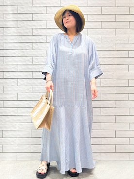 「OPAQUE.CLIP（オペークドットクリップ）のクロスベルトデザインサンダル（サンダル）」を使った、MINさん（レディース・155cm）の春コーディネート