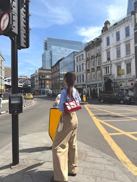 「アイテム（トレンチコート）」を使った、azusa 🍋さん（レディース・161cm）の秋コーディネート