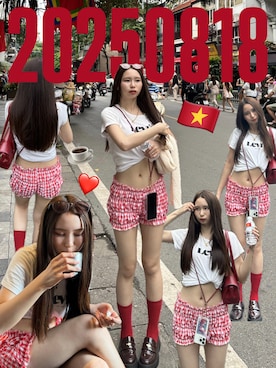 「レッド」｜azusa 🍋さん（レディース・161cm）の秋コーディネート