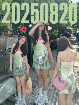 「アイテム（スカート）」を使った、azusa 🍋さん（レディース・161cm）の秋コーディネート