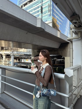 「CRANK（クランク）のアイテム」を使った、azusa 🍋さん（レディース・161cm）の春コーディネート