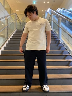 「ペインターパンツ」｜「アイテム（サンダル）」を使った、SPLEGNAさん（メンズ・175cm）の春コーディネート