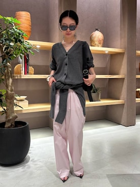 「Chaos（カオス）のChaos(カオス)/ハースニットプルオーバー（ニット/セーター）」を使った、chaosseriさん（レディース・158cm）の夏コーディネート