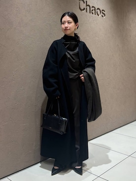 「アイテム（チェスターコート）」を使った、chaosseriさん（レディース・158cm）の秋コーディネート