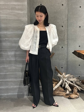 「Chaos（カオス）のアイテム（スラックス）」を使った、chaosseriさん（レディース・158cm）の春コーディネート