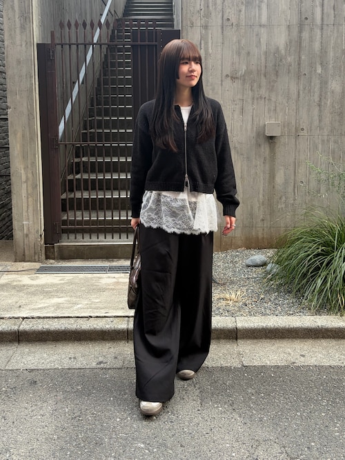 裾レースイレヘムTシャツ