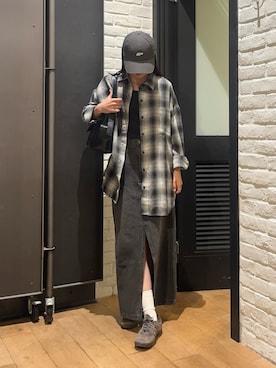 「アイテム（帽子）」を使った、はるなさん（レディース・160cm）の秋コーディネート