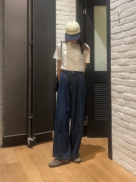 「アイテム（財布/小物、ホワイト系）」を使った、はるなさん（レディース・160cm）の夏コーディネート