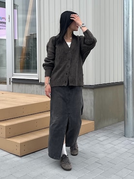 「アイテム（バックパック/リュック）」を使った、はるなさん（レディース・160cm）の秋コーディネート