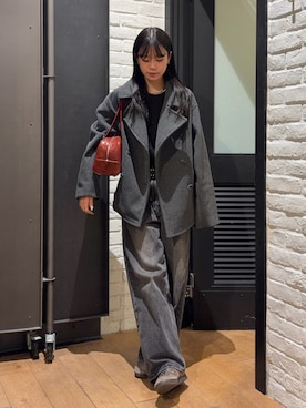 「アイテム（ピーコート）」を使った、はるなさん（レディース・160cm・20代）の冬コーディネート