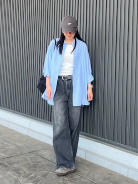 「アイテム（バックパック/リュック）」を使った、はるなさん（レディース・160cm）の秋コーディネート