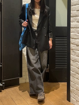 「アイテム（テーラードジャケット）」を使った、はるなさん（レディース・160cm・20代）の秋コーディネート