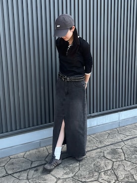「アイテム（キャップ）」を使った、はるなさん（レディース・160cm）の秋コーディネート