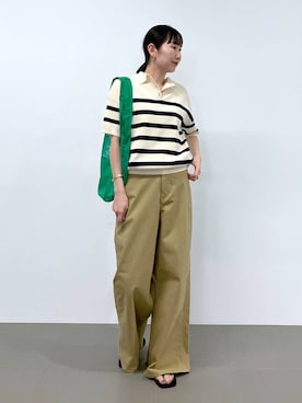 「saloon（サルーン）のアイテム（トップス）」を使った、HIRASHITA☕️さん（レディース・163cm）の夏コーディネート