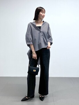 「saloon（サルーン）のアイテム（トップス）」を使った、HIRASHITA☕️さん（レディース・163cm）の夏コーディネート