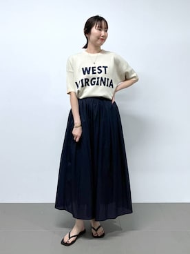 「saloon（サルーン）のアイテム（トップス）」を使った、HIRASHITA☕️さん（レディース・163cm）の夏コーディネート