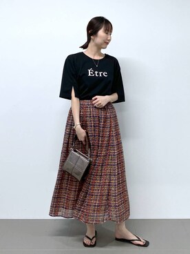 「saloon（サルーン）のアイテム（トップス）」を使った、HIRASHITA☕️さん（レディース・163cm）の夏コーディネート