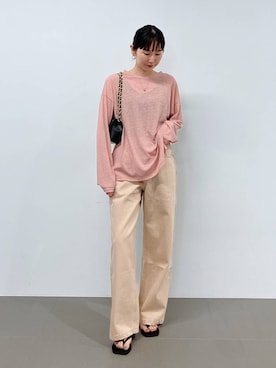 「saloon（サルーン）のアイテム（トップス）」を使った、HIRASHITA☕️さん（レディース・163cm）の夏コーディネート