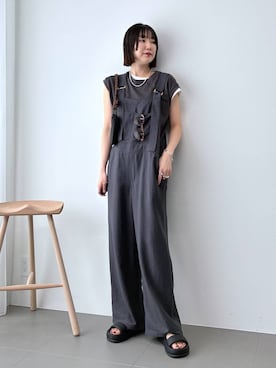 「BARNYARDSTORM（バンヤードストーム）のアイテム（オールインワン・サロペット）」を使った、HIRASHITA☕️さん（レディース・162cm）の春コーディネート