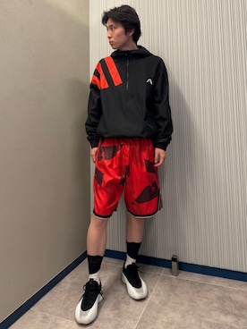 「adidas（アディダス）のアイテム（ジャケット/アウター）」を使った、Ryoさん（メンズ・172cm）の夏コーディネート