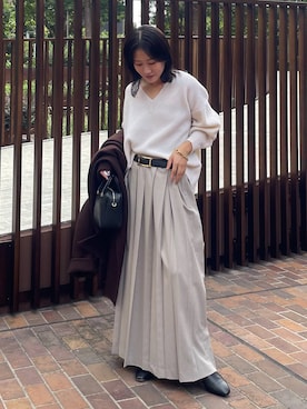 「BABYLONE（バビロン）のアイテム（スカート）」を使った、bl_misatoさん（レディース・159cm）の秋コーディネート