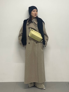 「アイテム（ステンカラーコート）」を使った、bl_misatoさん（レディース・159cm・20代）の冬コーディネート