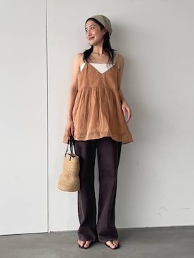 「upperhights（アッパーハイツ）のアイテム（パンツ）」を使った、bl_misatoさん（レディース・159cm）の夏コーディネート