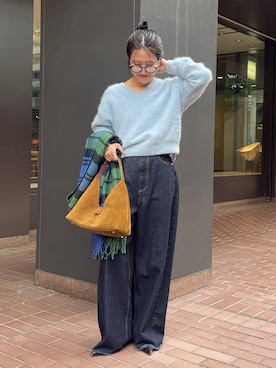 「TWEED MILL（ツイードミル）のアイテム」を使った、bl_misatoさん（レディース・159cm）の秋コーディネート