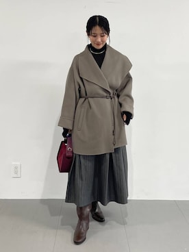 「アイテム（ピーコート）」を使った、bl_misatoさん（レディース・159cm）の秋コーディネート