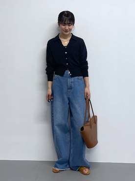 「BABYLONE（バビロン）のバレルレッグデニムパンツ（デニムパンツ）」を使った、bl_misatoさん（レディース・159cm・20代）の春コーディネート