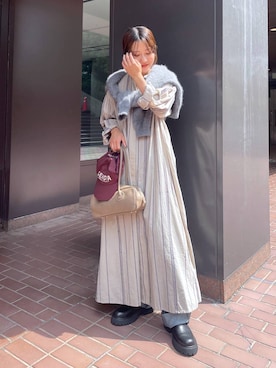 「アイテム（シャツワンピース）」を使った、bl_misatoさん（レディース・159cm）の秋コーディネート